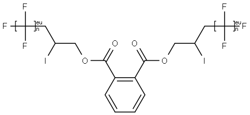 Poly(difluoromethylene), .alpha.,.alpha.-1,2-phenylenebiscarbonyloxy(2-iodo-3,1-propanediyl)bis.omega.-fluoro- Struktur