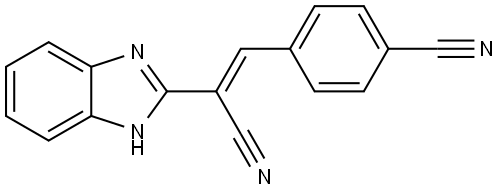 4-(2-(1H-BENZOIMIDAZOL-2-YL)-2-CYANO-VINYL)-BENZONITRILE Struktur