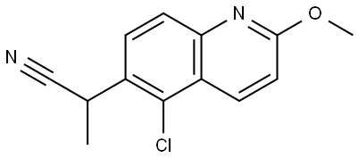 2-(5-chloro-2-methoxyquinolin-6-yl)propanenitrile Struktur