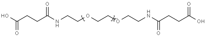 ALPHA,OMEGA-BIS(2-CARBOXYETHYL)POLYETHYLENE GLYCOL 10'000 Struktur