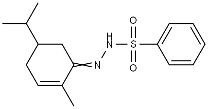 Benzenesulfonic acid, 2-[2-methyl-5-(1-methylethyl)-2-cyclohexen-1-ylidene]hydrazide Struktur