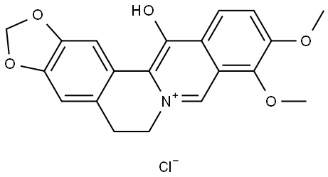 13-Hydroxyberberine Chloride Struktur