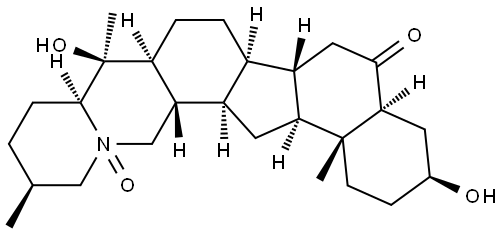 Cevan-6-one, 3,20-dihydroxy-, 28-oxide, (3β,5α)- Struktur