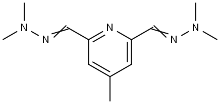 2,6-Pyridinedicarboxaldehyde, 4-methyl-, 2,6-bis(2,2-dimethylhydrazone) Struktur