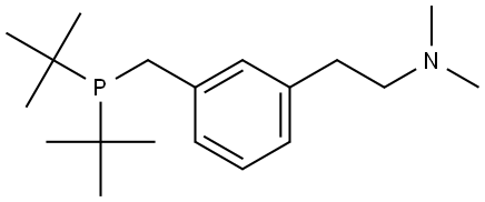 2-(3-((di-tert-butylphosphanyl)methyl)phenyl)-N,N-dimethylethan-1-amine Struktur