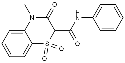 4-methyl-3-oxo-N-phenyl-3,4-dihydro-2H-1,4-benzothiazine-2-carboxamide 1,1-dioxide Struktur