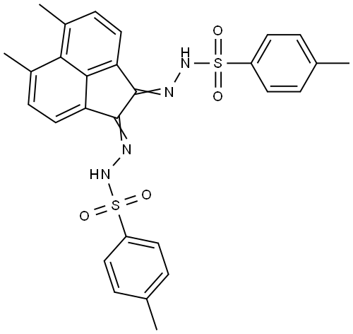 N'-((1E,2Z)-5,6-DIMETHYL-2-{[(4-METHYLPHENYL)SULFONYL]HYDRAZONO}-1(2H)-ACENAPHTHYLENYLIDENE)-4-METHYLBENZENESULFONOHYDRAZIDE Struktur