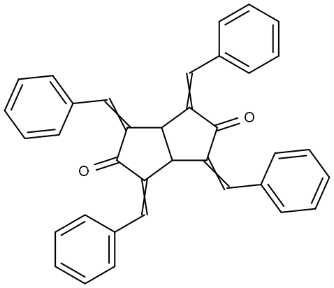 1,3,4,6-TETRABENZYLIDENETETRAHYDRO-2,5(1H,3H)-PENTALENEDIONE Struktur