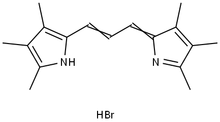 (2E)-3,4,5-TRIMETHYL-2-[(2E)-3-(3,4,5-TRIMETHYL-1H-PYRROL-2-YL)-2-PROPENYLIDENE]-2H-PYRROLIUM BROMIDE Struktur