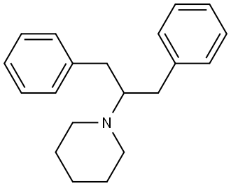 1-(1-benzyl-2-phenylethyl)piperidine Struktur