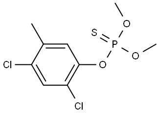 O-(2,4-dichloro-5-methylphenyl) O,O-dimethyl thiophosphate Struktur