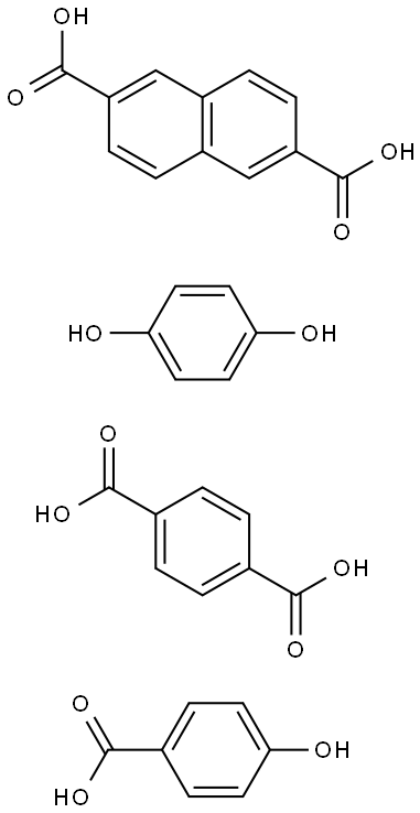 2,6-Naphthalenedicarboxylic acid polymer with 1,4-benzene dicar boxylic acid, 1,4-benzenediol and 4-hydroxybenzoic acid Struktur