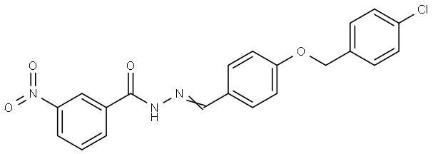 N'-(4-((4-CHLOROBENZYL)OXY)BENZYLIDENE)-3-NITROBENZOHYDRAZIDE Struktur