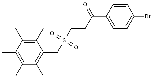 1-(4-BROMOPHENYL)-3-[(2,3,4,5,6-PENTAMETHYLBENZYL)SULFONYL]-1-PROPANONE Struktur