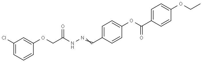 4-(2-((3-CHLOROPHENOXY)ACETYL)CARBOHYDRAZONOYL)PHENYL 4-ETHOXYBENZOATE Struktur