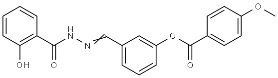 3-(2-(2-HYDROXYBENZOYL)CARBOHYDRAZONOYL)PHENYL 4-METHOXYBENZOATE Struktur