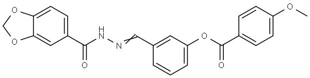 3-(2-(1,3-BENZODIOXOL-5-YLCARBONYL)CARBOHYDRAZONOYL)PHENYL 4-METHOXYBENZOATE Struktur