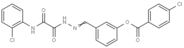 3-(2-((2-CHLOROANILINO)(OXO)ACETYL)CARBOHYDRAZONOYL)PHENYL 4-CHLOROBENZOATE Struktur