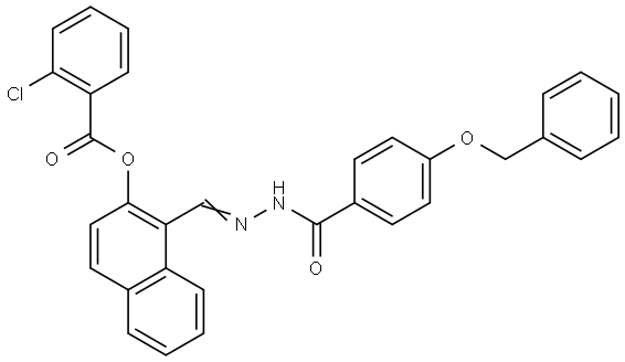 1-(2-(4-(BENZYLOXY)BENZOYL)CARBOHYDRAZONOYL)-2-NAPHTHYL 2-CHLOROBENZOATE Struktur