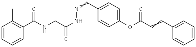 4-(2-(((2-METHYLBENZOYL)AMINO)ACETYL)CARBOHYDRAZONOYL)PHENYL 3-PHENYLACRYLATE Struktur