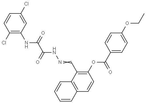 1-(2-((2,5-DICHLOROANILINO)(OXO)AC)CARBOHYDRAZONOYL)-2-NAPHTHYL 4-ETHOXYBENZOATE Struktur