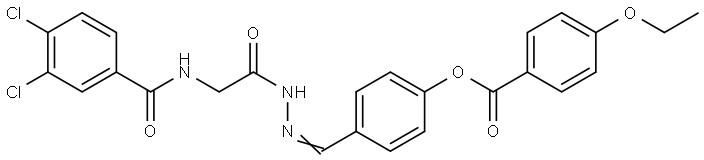 4-(2-(((3,4-DICHLOROBENZOYL)AMINO)AC)CARBOHYDRAZONOYL)PHENYL 4-ETHOXYBENZOATE Struktur