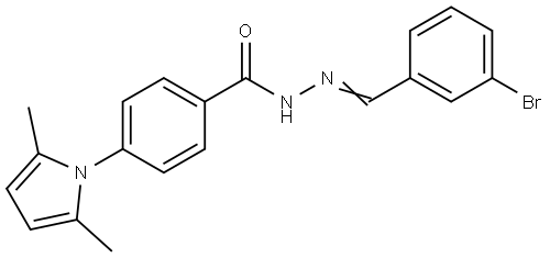 N'-(3-BROMOBENZYLIDENE)-4-(2,5-DIMETHYL-1H-PYRROL-1-YL)BENZOHYDRAZIDE Struktur