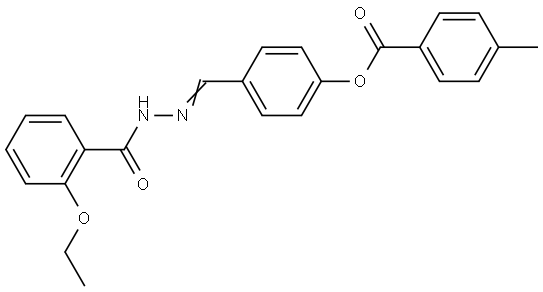 4-(2-(2-ETHOXYBENZOYL)CARBOHYDRAZONOYL)PHENYL 4-METHYLBENZOATE Struktur