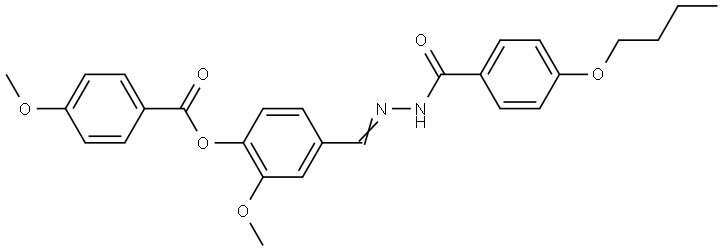 4-(2-(4-BUTOXYBENZOYL)CARBOHYDRAZONOYL)-2-METHOXYPHENYL 4-METHOXYBENZOATE Struktur