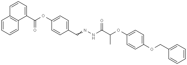 4-(2-(2-(4-(BENZYLOXY)PHENOXY)PROPANOYL)CARBOHYDRAZONOYL)PHENYL 1-NAPHTHOATE Struktur