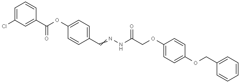 4-(2-((4-(BENZYLOXY)PHENOXY)ACETYL)CARBOHYDRAZONOYL)PHENYL 3-CHLOROBENZOATE Struktur