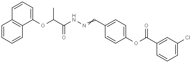 4-(2-(2-(1-NAPHTHYLOXY)PROPANOYL)CARBOHYDRAZONOYL)PHENYL 3-CHLOROBENZOATE Struktur