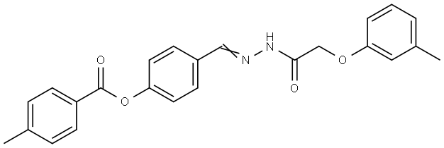 4-(2-((3-METHYLPHENOXY)ACETYL)CARBOHYDRAZONOYL)PHENYL 4-METHYLBENZOATE Struktur