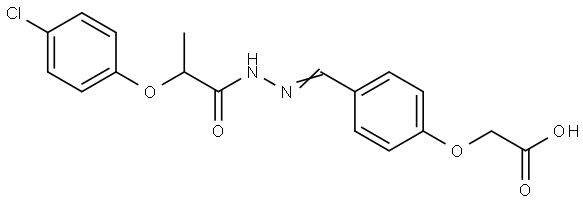 (4-(2-(2-(4-CHLOROPHENOXY)PROPANOYL)CARBOHYDRAZONOYL)PHENOXY)ACETIC ACID Struktur