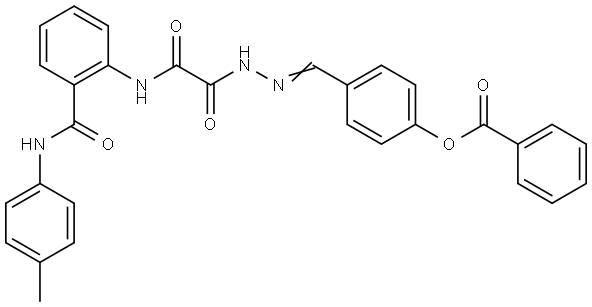 4-((2-(2-OXO-2-(2-(4-TOLUIDINOCARBONYL)ANILINO)AC)HYDRAZONO)ME)PH BENZOATE Struktur