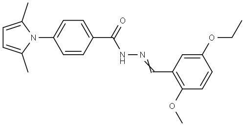 4-(2,5-DIMETHYL-1H-PYRROL-1-YL)-N'-(5-ETHOXY-2-METHOXYBENZYLIDENE)BENZOHYDRAZIDE Struktur