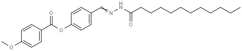 4-(2-DODECANOYLCARBOHYDRAZONOYL)PHENYL 4-METHOXYBENZOATE Struktur