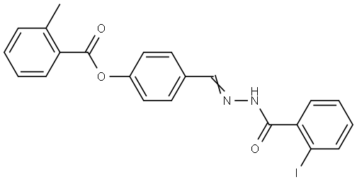 4-(2-(2-IODOBENZOYL)CARBOHYDRAZONOYL)PHENYL 2-METHYLBENZOATE Struktur