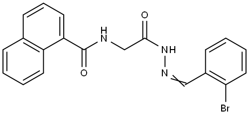 N-(2-(2-(2-BROMOBENZYLIDENE)HYDRAZINO)-2-OXOETHYL)-1-NAPHTHAMIDE Struktur