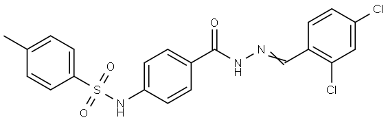 N-(4-((2-(2,4-DICHLOROBENZYLIDENE)HYDRAZINO)CARBONYL)PH)-4-ME-BENZENESULFONAMIDE Struktur