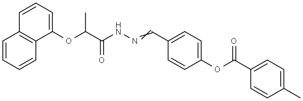 4-(2-(2-(1-NAPHTHYLOXY)PROPANOYL)CARBOHYDRAZONOYL)PHENYL 4-METHYLBENZOATE Struktur