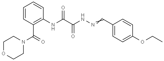 2(2(4-ETHOXYBENZYLIDENE)HYDRAZINO)N-(2-(4-MORPHOLINYLCARBONYL)PH)-2-OXOACETAMIDE Struktur