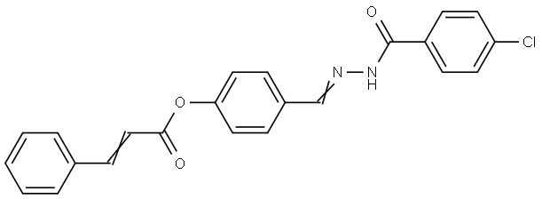 4-(2-(4-CHLOROBENZOYL)CARBOHYDRAZONOYL)PHENYL 3-PHENYLACRYLATE Struktur