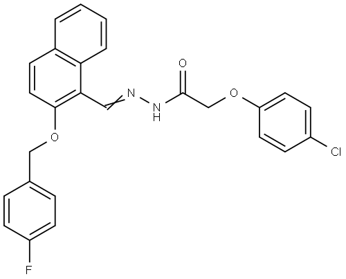 2-(4-CHLOROPHENOXY)-N'-((2-((4-F-BENZYL)OXY)-1-NAPHTHYL)METHYLENE)ACETOHYDRAZIDE Struktur