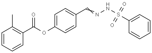 4-((2-(PHENYLSULFONYL)HYDRAZONO)METHYL)PHENYL 2-METHYLBENZOATE Struktur