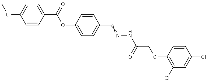 4-(2-((2,4-DICHLOROPHENOXY)ACETYL)CARBOHYDRAZONOYL)PHENYL 4-METHOXYBENZOATE Struktur