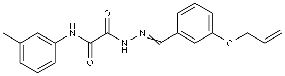 2-(2-(3-(ALLYLOXY)BENZYLIDENE)HYDRAZINO)-N-(3-METHYLPHENYL)-2-OXOACETAMIDE Struktur