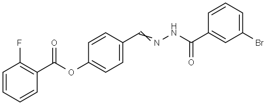 4-(2-(3-BROMOBENZOYL)CARBOHYDRAZONOYL)PHENYL 2-FLUOROBENZOATE Struktur