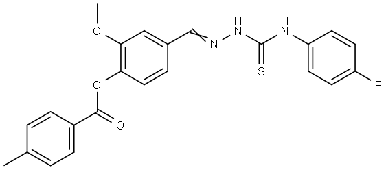 4-(2-((4-FLUOROANILINO)CARBOTHIOYL)CARBOHYDRAZONOYL)-2-MEO-PH 4-METHYLBENZOATE Struktur