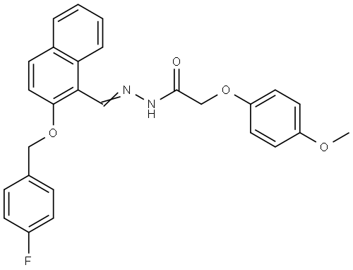 N'-((2-((4-F-BENZYL)OXY)-1-NAPHTHYL)METHYLENE)2-(4-METHOXYPHENOXY)ACETOHYDRAZIDE Struktur